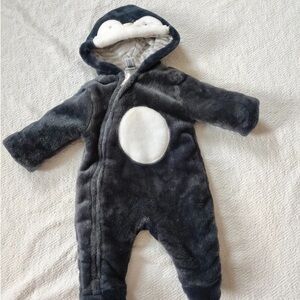 Adorable Black Penguin Kids Footie